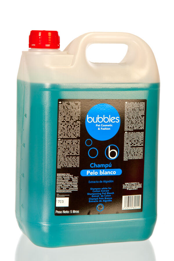 BUBBLES WHITE COAT SHAMPOO WITH COTTON EXTRACT - Afbeelding 2