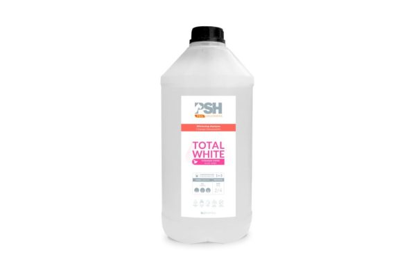 PSH Total White Hondenshampoo 5 liter Pro Groomers, Voor witte vachten
